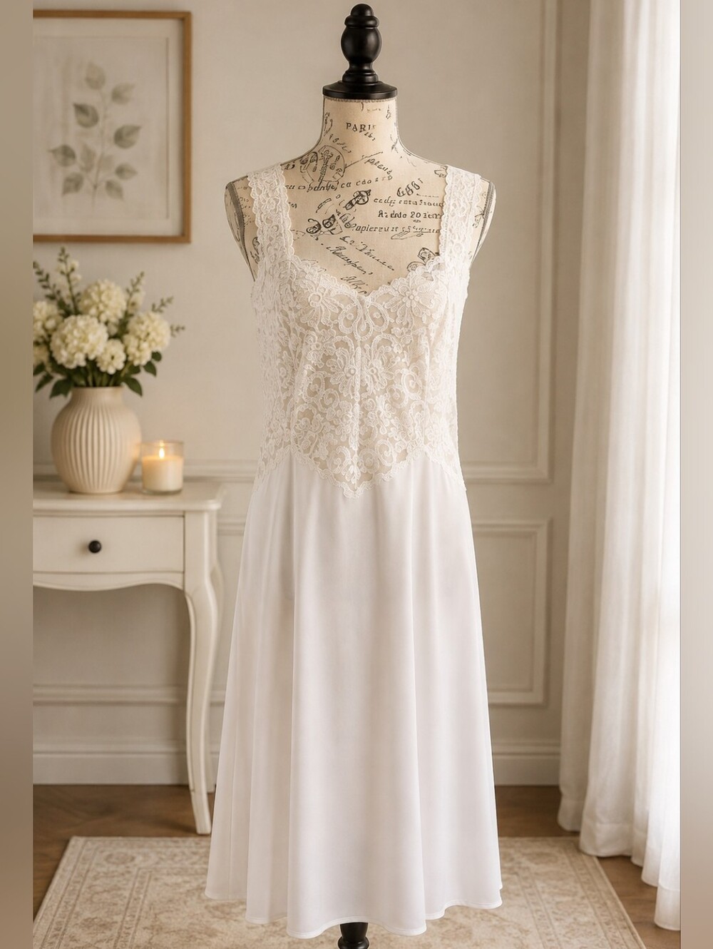 Marks & Spencer lace nightie Elegant White Lace Dress